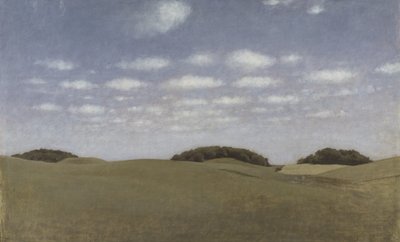 Landschap van Lejre door Vilhelm Hammershoi